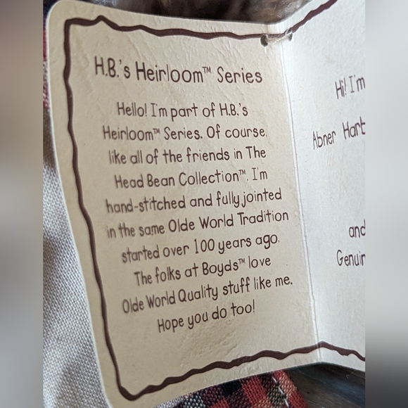 Boyds Bears "Abner Harvestbeary #904437 Plush Teddy w Scarecrow Quilt - Picture 12 of 12